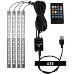 Auto Ampulance Usb Girişli 12 Ledli Araç Içi Ayak Altı Sese Duyarlı Rgb Şerit Led Aydınlatma