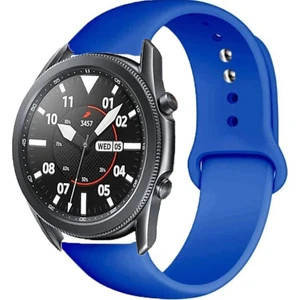 Samsung Galaxy Watch Gear S2 Kordon Silikon Spor Kordon Royal Blue