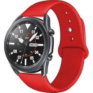 Samsung Galaxy Watch Gear S2 Kordon Silikon Spor Kordon Kırmızı