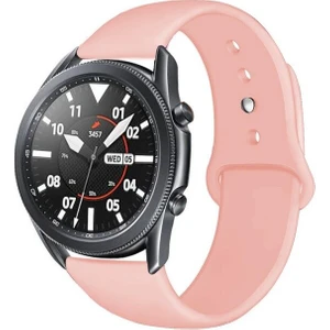 Samsung Galaxy Watch Gear S2 Kordon Silikon Spor Kordon Pudra