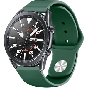 Samsung Galaxy Watch Gear S2 Kordon Silikon Spor Kordon Koyu Yeşil