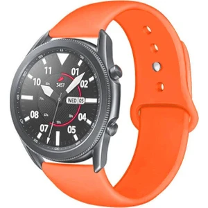 Samsung Galaxy Watch Gear S2 Kordon Silikon Spor Kordon Turuncu