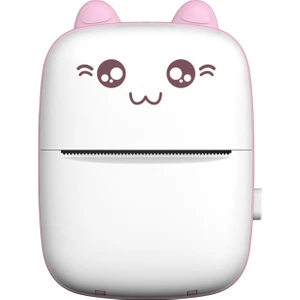 Top Geek Kablosuz Mini Termal Yazıcı - Pembe  (Yurt Dışından)