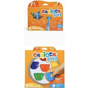 Jumbo Süper Yıkanabilir Keçeli Boya Kalemi 6lı & Baby Teddy Crayons 6lı