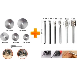 12 Parça Ahşap Oyma Şekillendirici Mini Testere Bıçak Dremel Gravür Uç Set