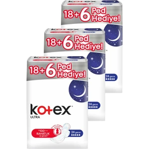 Ultra GECE24'LÜ x 3 = 72 Adet Ped