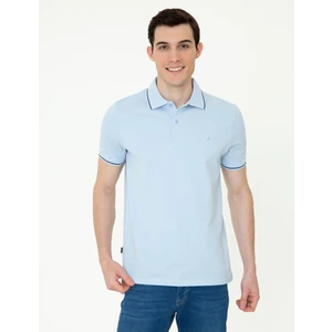 Pierre Cardin Erkek Açık Mavi Slim Fit Polo Yaka Basic Tişört 50252448-VR003