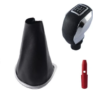 Clio 3 Krom Çerçeve Vites Körüğü ve Krom Kapaklı Spor Vites Topuzu