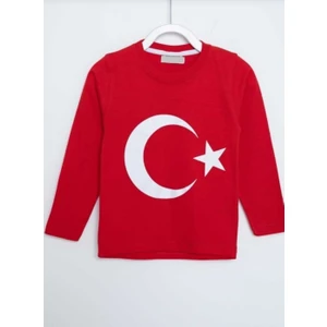 Unı Çocuk Ay Yıldız Uzun Kol T-Shirt