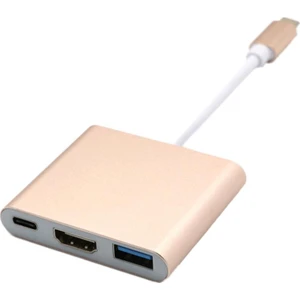 Tip C USB 3.1 Usb-C 4K HDMI Usb3.0 Adaptörü MacBook Altın Için 1 Hub
