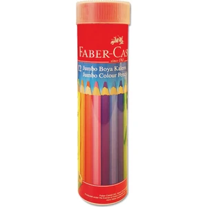 Faber Castell Jumbo Triangular Üçgen 12’li Kuru Boya Metal Tüp 116615