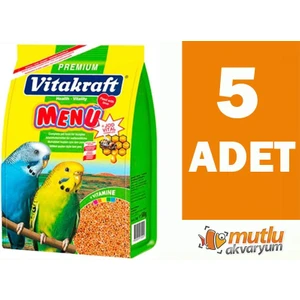 Menu Muhabbet Kuş Yemi 1000 gr x 5 Adet