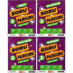 Kırmızı Beyaz Yayınlar 3.Sınıf Yeni Nesil Soru Parkuru Seti 4 Kitap