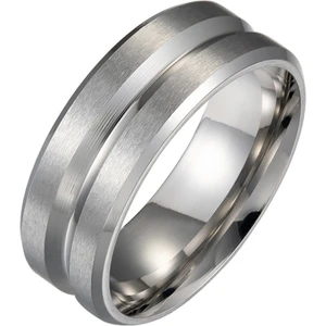 Mat Gri Bayan Erkek Çelik Yüzük DP50BY