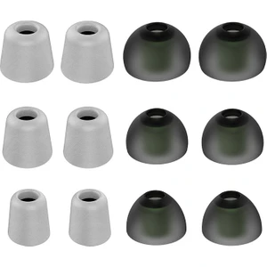 New Bee 6 Çift S/m/l Silikon Gürültü Engelleyici Kulaklık Ucu - Siyah - Gri (Yurt Dışından)