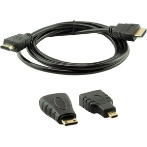 2137 1.5 M 1.4v 3d HDMI Kablo Mini Micro Uç 3in1 Çevirici Dönüştürücü Adaptör Kablosu