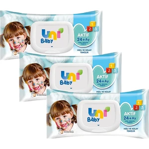 Uni Baby Aktif 24+ Ay Islak Havlu Mendil 3X72'LI Ekonomik Paket