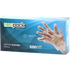 Kutulu Tek Kullanımlık Şeffaf Eldiven 500 Lü