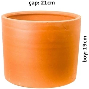 Fidan Burada Ruby Terra Cotta Saksı Naturel 21CM