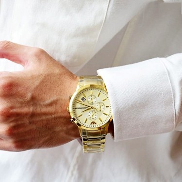 Emporio Armani AR11332 Erkek Çelik Kordon Kuvars Saat (Yurt Fiyatı