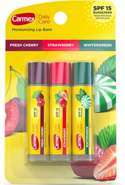Carmex Stick 3 x 4.25G. Fresh Cherry+Strawberry+Wintergreen