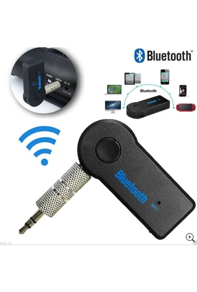 Wireless Araç Bluetooth Kit - Aux-Bluetooth Dönüştürücü (Kablosuz Müzik Dinleme&telefon Görüşmesi