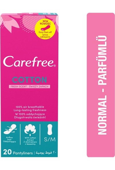 Carefree Mini Ped Breathable Fresh 20'Li 4 Paket (Toplam 80 Adet)