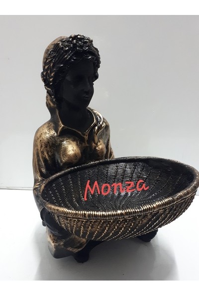 Monza Dekoratif Hintli Sepetli Kadın Büyük Boy Antik