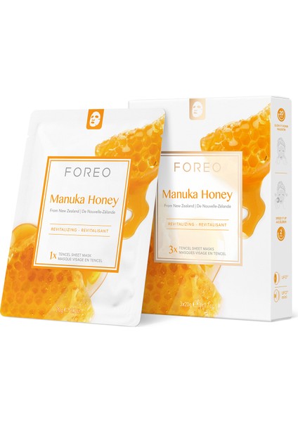 Manuka Honey Canlandırıcı 3'lü Kağıt Maske