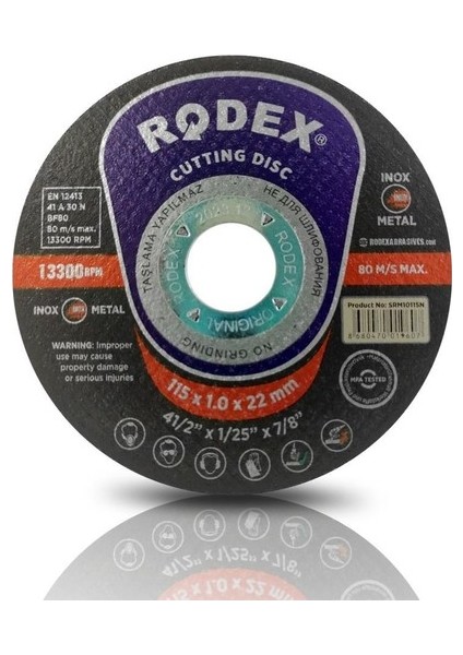 Inox Metal Kesici Disk Taş 125MM x 1 mm (100 Adet Fiyatıdır)