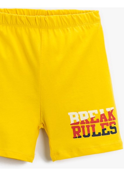 Erkek Bebek Slogan Baskılı Şort Pamuklu modelleri