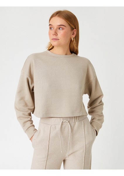 Bisiklet Yaka Uzun Kollu Sweatshirt modelleri