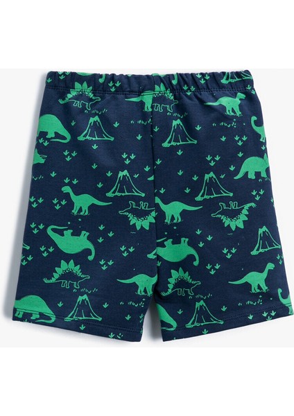 Erkek Bebek Dinozor Baskılı Şort Pamuklu fiyatları
