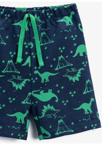 Erkek Bebek Dinozor Baskılı Şort Pamuklu modelleri