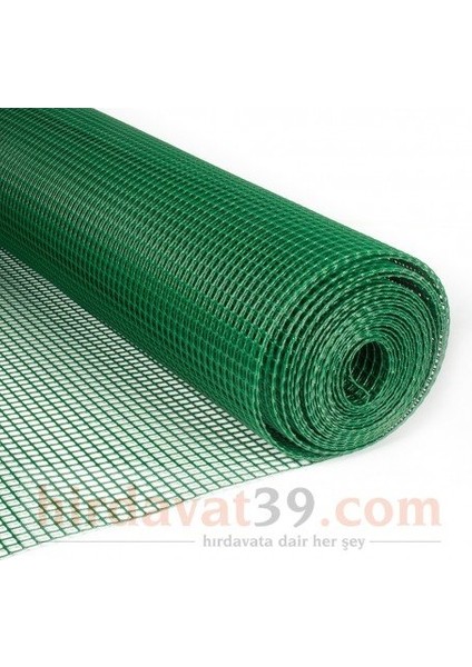 Pvc Kaplı Yeşil Puntalı Tel 1 mt X25 mt 'lik (12X12 mm Göz Aralığı)