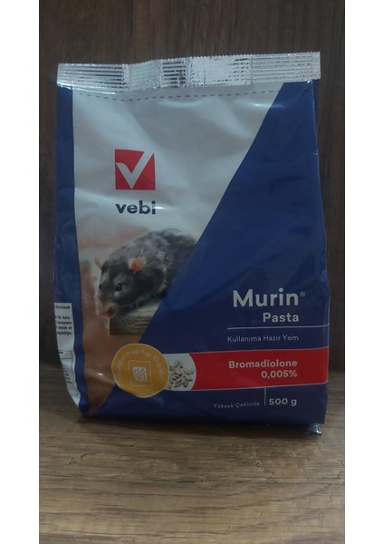 Vebi Murin Pasta Yüksek Çekici Fare Yemi 500G (Brommadiolone)