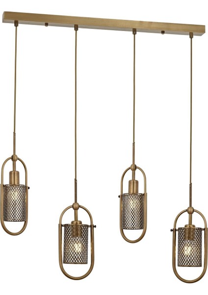 Avonnı AV-60352-4EY Eskitme Kaplama Modern Avize E27 Metal 5X4CM