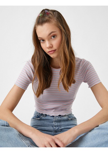 Kısa Kollu Basic Crop Tişört