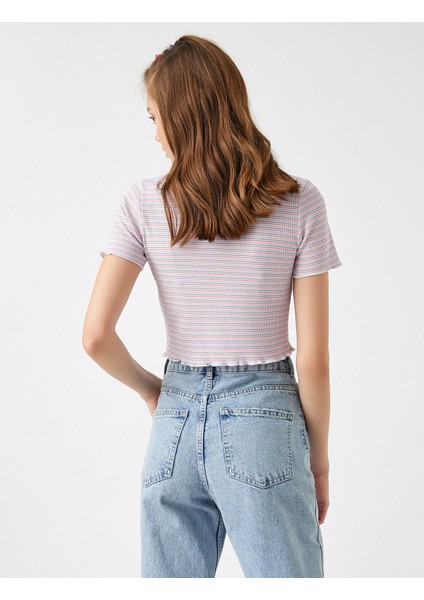 Kısa Kollu Basic Crop Tişört fırsatları