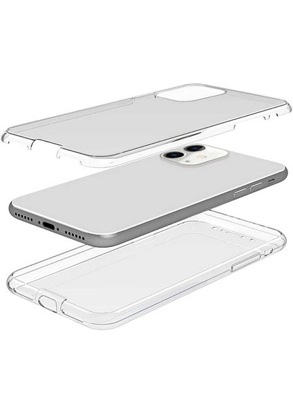 Apple iPhone 11 Kılıf Ön Arka Şeffaf Silikon 360 Enjoy