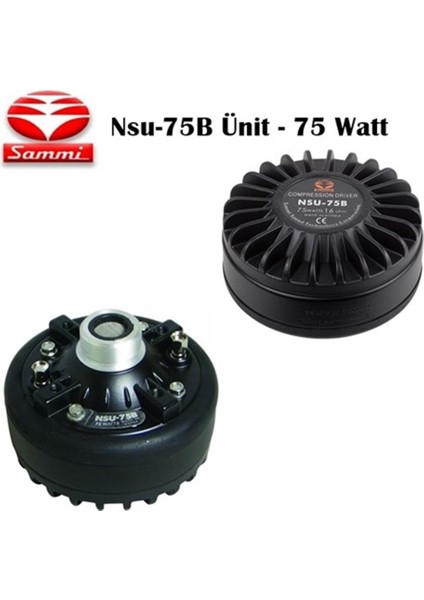 NSU75B/16 Ünit 75 Watt Hoparlör modelleri