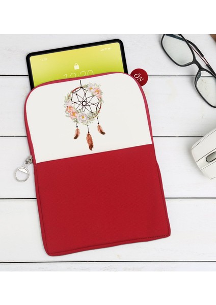 Gift Rüya Kapanı Tasarımlı Taşınabilir Koruyucu Tablet Kılıfı & Organizer Çanta - Kırmızı-1