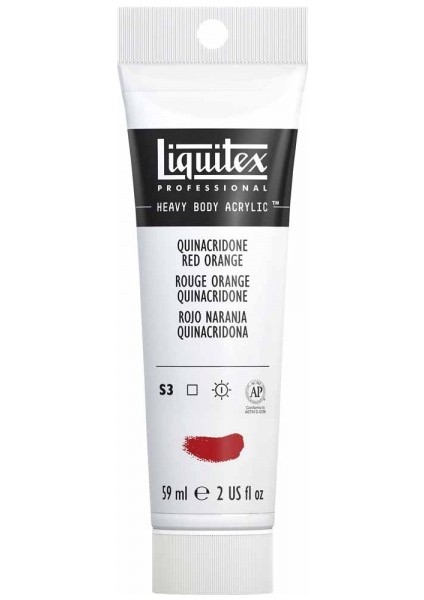 : Professional Heavy Body : Akrilik Boya : 59 ml : Quinacridone Red-Orange 109 S3