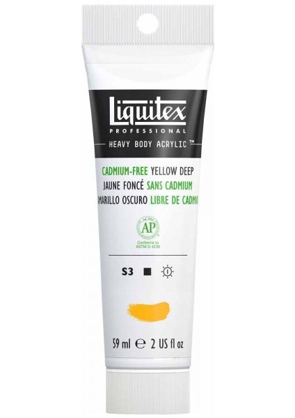: Professional Heavy Body : Akrilik Boya : 59 ml : Cadmium-Free Yellow Deep 891 S3