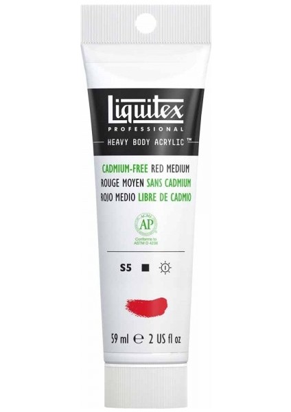 : Professional Heavy Body : Akrilik Boya : 59 ml : Cadmium-Free Red Medium 894 S5