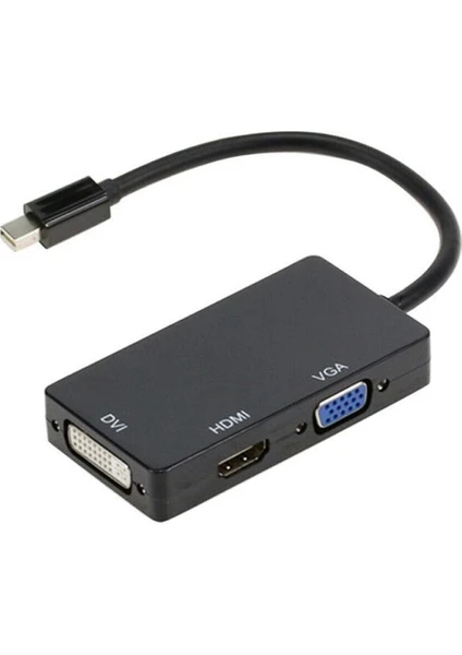 2106 Mini Displayport To HDMI Dvi Vga Kablo Çevirici Dönüştürücü Thunderbolt