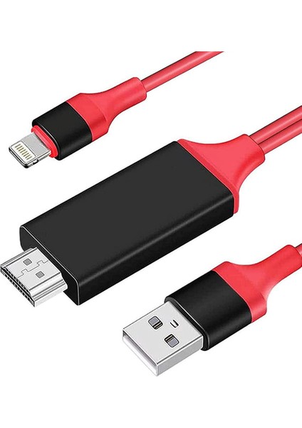 2116 Iphone HDMI Hdtv Cep Telefonu Tv Görüntü Aktarma Kablosu -2 Metre