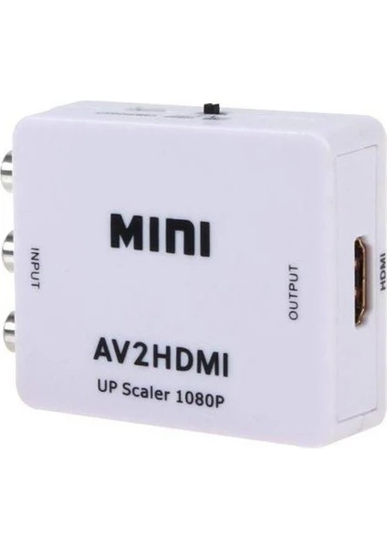 2120 Rca To HDMI Tos Av Çevirici Dönüştürücü Converter 1080p Tv Tüplü Televizyon Scart Av Video