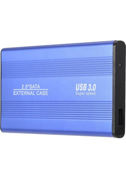 2126 2.5 Inç Usb 3.0 Sata Harddisk Hdd Kutusu 5 Gbps + Kılıf - Mavi Aluminyum