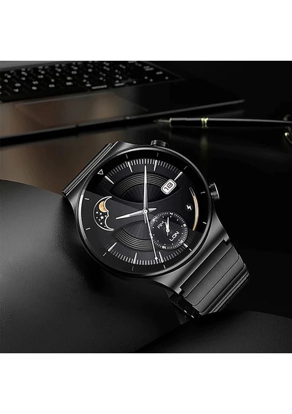 Huawei Watch Gt2 Pro Uyumlu 46MM Porshe Design Metal Paslanmaz Çelik Kordon Siyah fiyatları